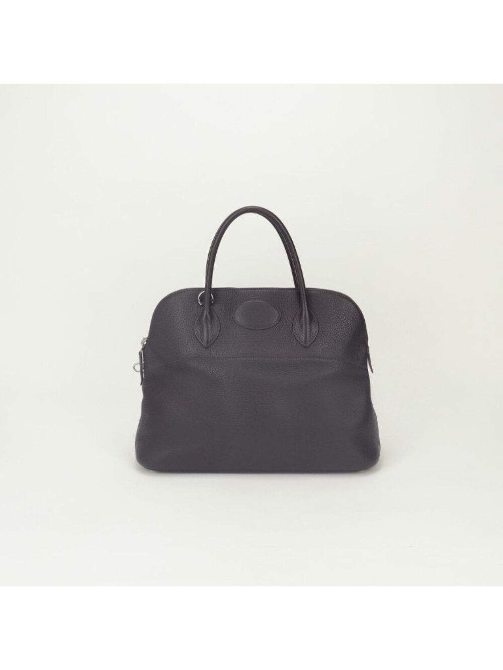 Hermes Bolide 35 Tote Shoulder Bag Taurillon Clemence Raisin Purple Silver 2-Way